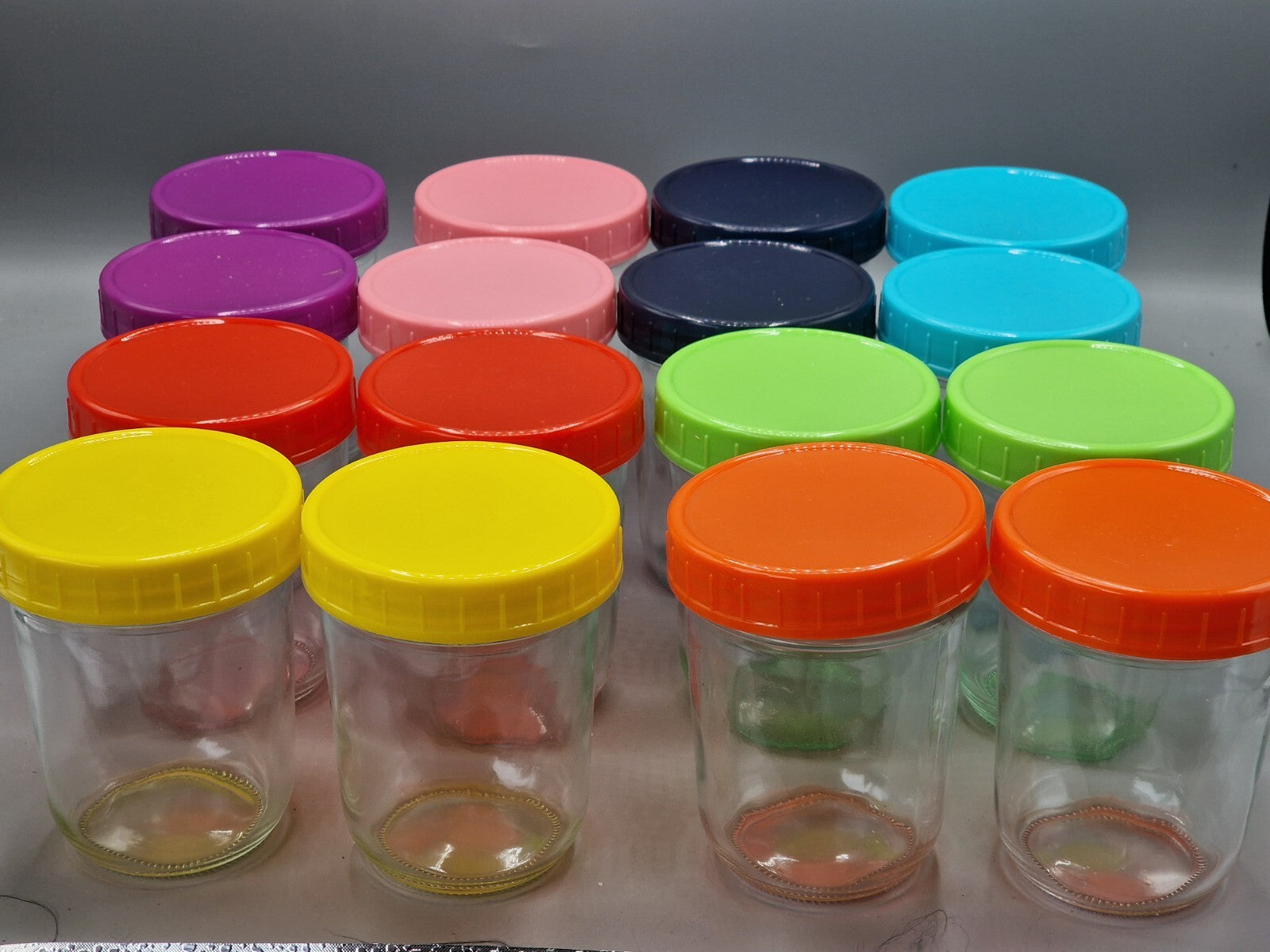 16x Aufbewahrungsgläser, Schraubverschluss, 11 cm hoch